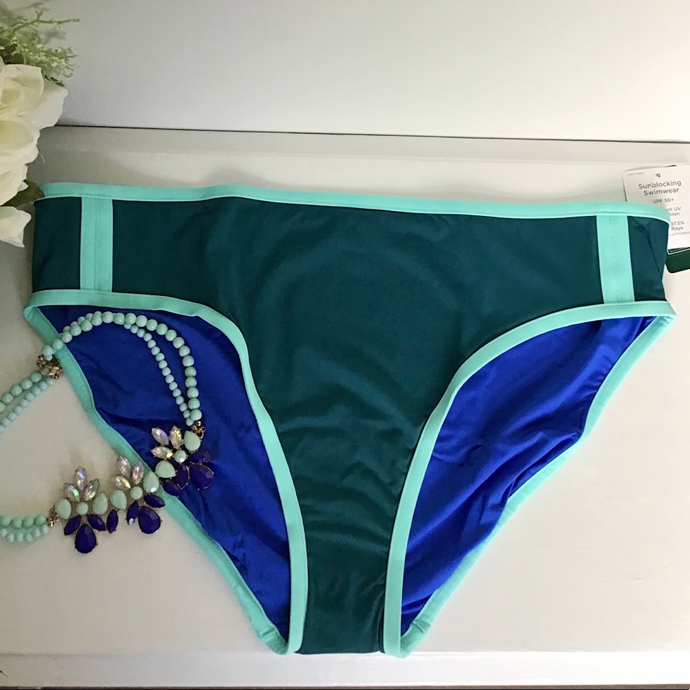 NWT LLBean Beach Glass Sporty Swim Brief Bottom Size 18 - Picture 5 of 10